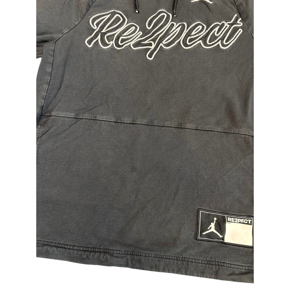 Air Jordan Hoodie Medium Grey Short Sleeve Pullover Respect Logo RE2PECT - Picture 5 of 9